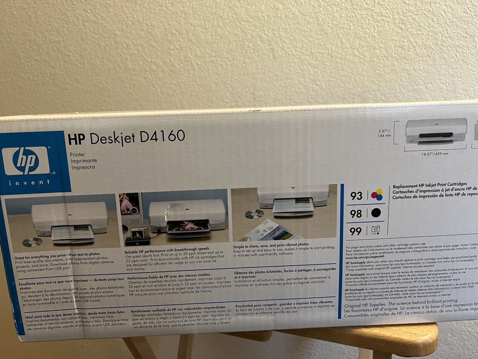 BRAND NEW! HP Deskjet D4160 Digital Photo Inkjet Printer SEALED 882780441590 eBay