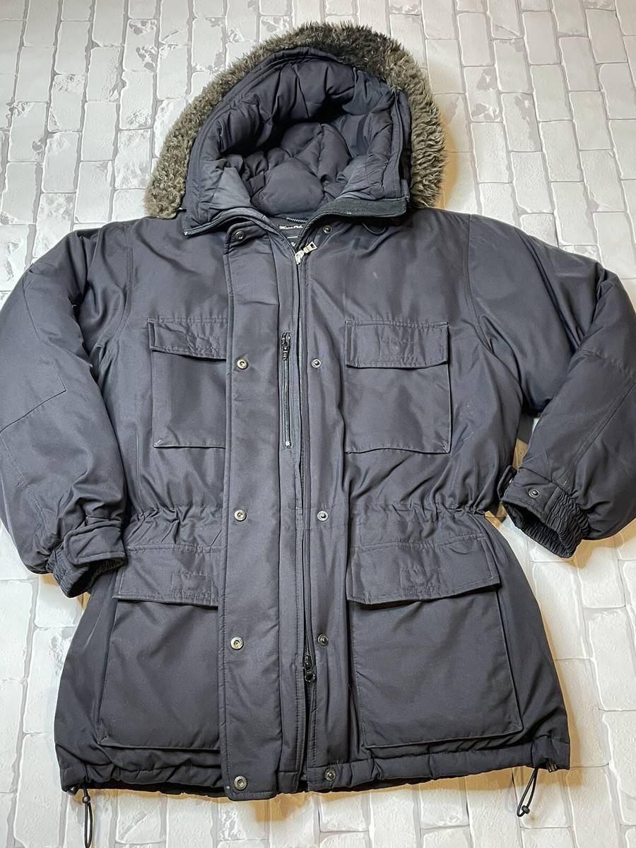 Womens Eddie Bauer Polar Parka Premium Goose Down Sheep Fur Lined