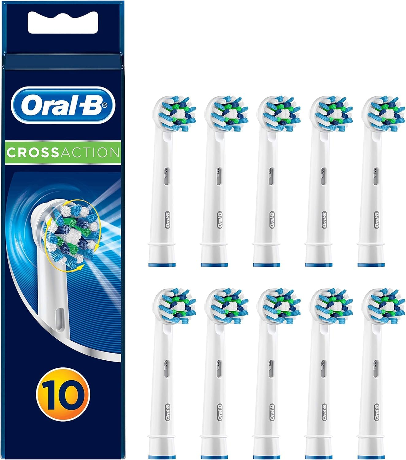 OralB Pro Cross Action Toothbrush Heads for Electric Toothbrush, Pack