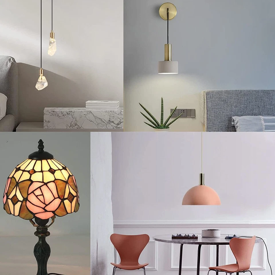 E26/E27 Light Socket On/Off Switch Cable 1.8M LHanging Lantern Extension Cord - Image 4 of 4