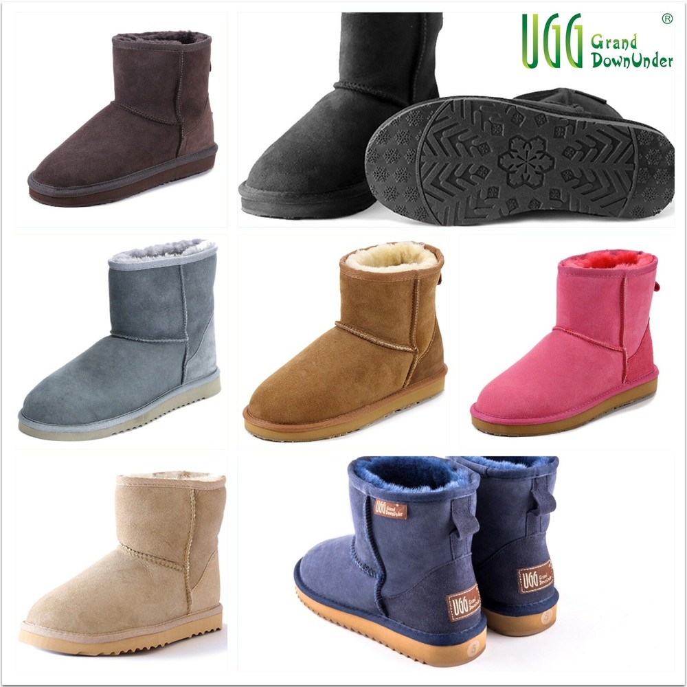 UGG Ankle 6”+ Classical Boots Australia Shearing Sheepskin Premium Unisex 9Color