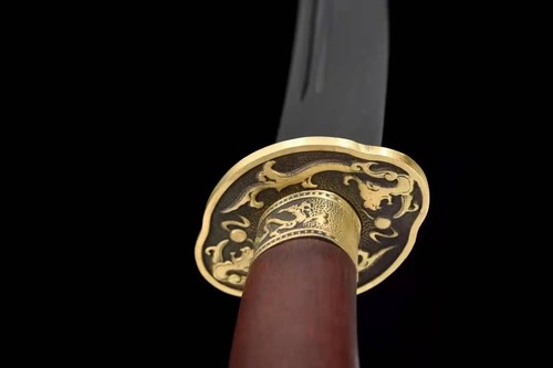Curved Mongol Chinese Dao Knife T10 Carbon Steel Blade Combat Weapon Dagger - Picture 5 of 9