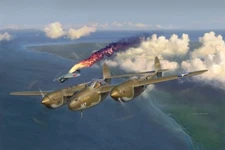 "Early Victories" Jim Laurier S/N Limited Edition Print - P-38 Ace Rex Barber 