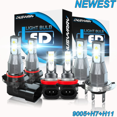 For Suzuki Grand Vitara 2006-2013 6pcs LED Headlight Hi/Lo Fog Light combo Bulbs