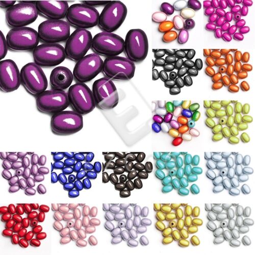10pcs/25pcs Acrylic Oval Miracle Beads Spacer 19x13.5mm/11x8mm Wholesale - Picture 1 of 84