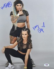 *MESH TOPS* NXT WWE KAYDEN CARTER & KATANA CHANCE SIGNED 11x14 PSA AUTO