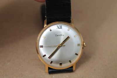 Swiss made gold plated men's watch ''Zentra'' /17 jewels/ | eBay