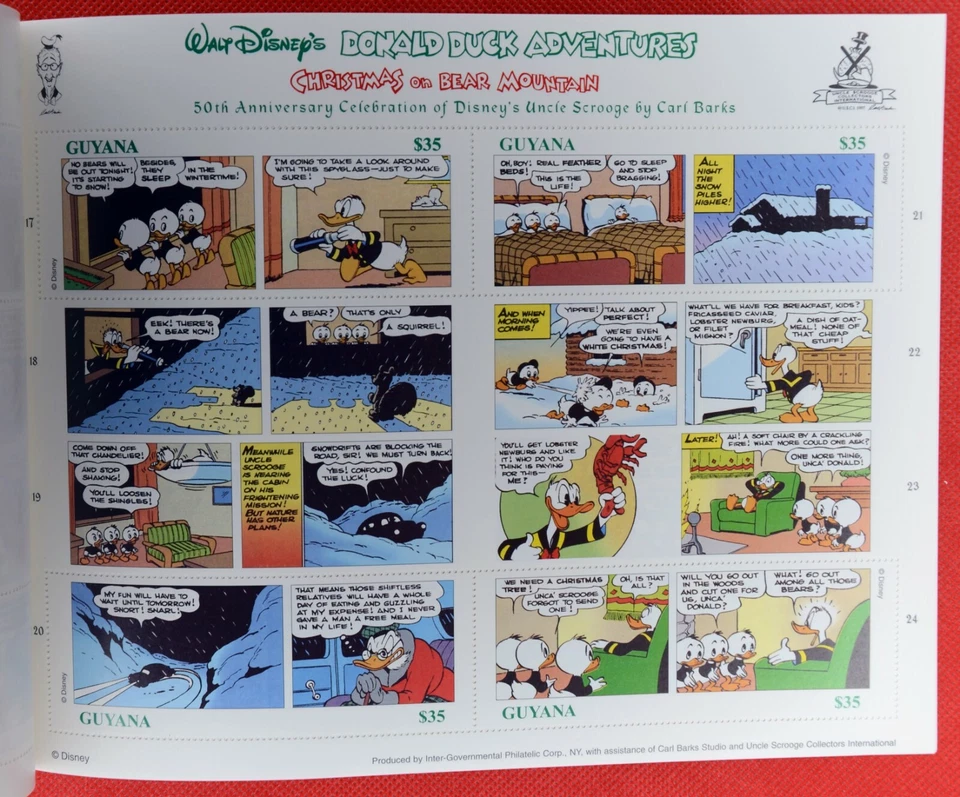 Guyana 3334 MNH Donald Duck Bear Christmas Disney booklet ZAYIX 0209AL08M - Image 4 of 4