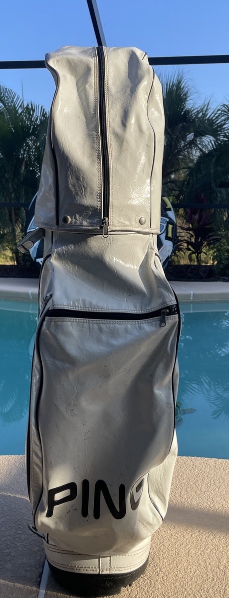 PING Tour Golf Bag Vintage Classic Black Logo Faux White