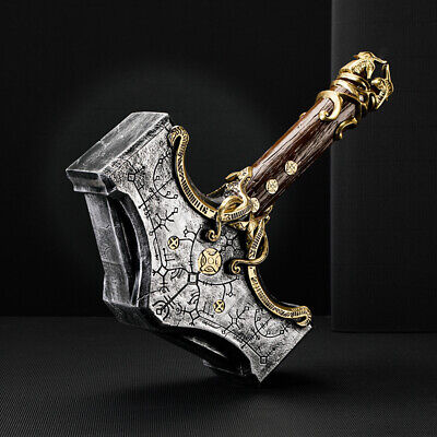 1:1 Resin God of War Ragnarök Thor Hammer Axe Hammer Game Cosplay Props  Gift 1PC