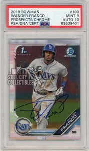 Wander Franco 2019 Bowman #CPA-WF Chrome Prospect Auto (1st) Price 