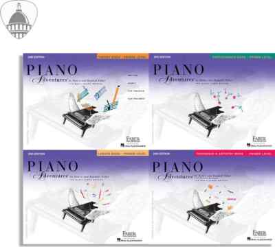 Faber Piano Adventures Primer Level Bundle- Lesson, Performance, Technique an...
