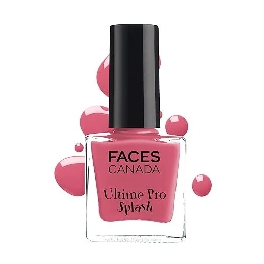 FACES CANADA Ultime Pro Splash Nail Enamel - Crimson 106 (8ml) | Quick Drying |
