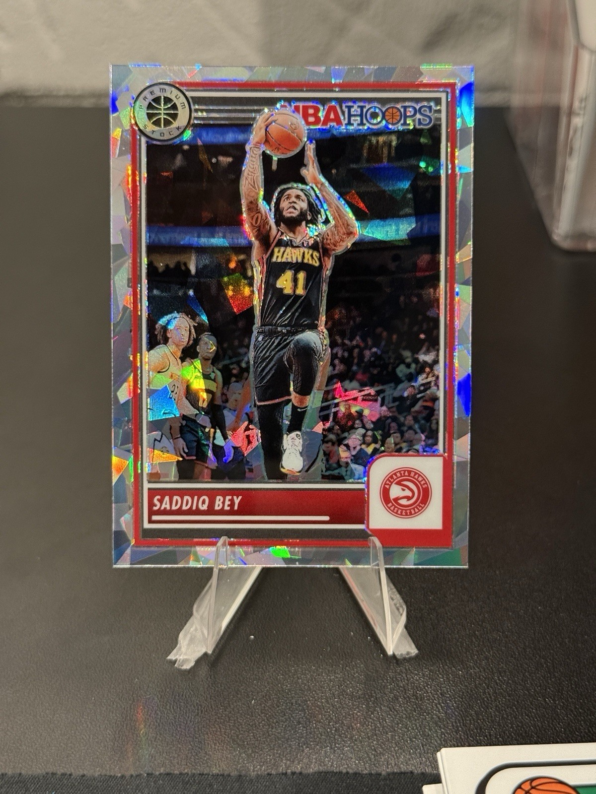 2023-24 Panini NBA Hoops Premium Stock Saddiq Bey #17 Ice Prizms