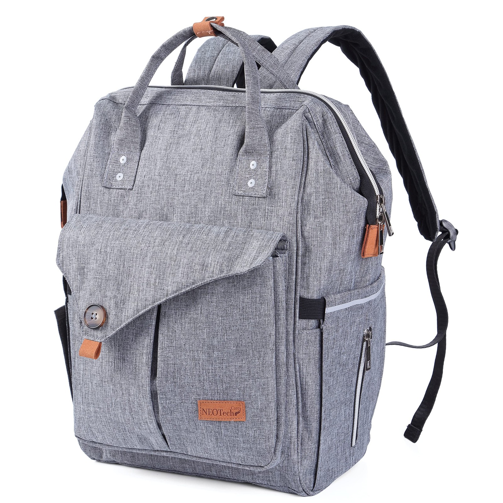 Sac à dos à langer imperméable à poches isothermes et sangles