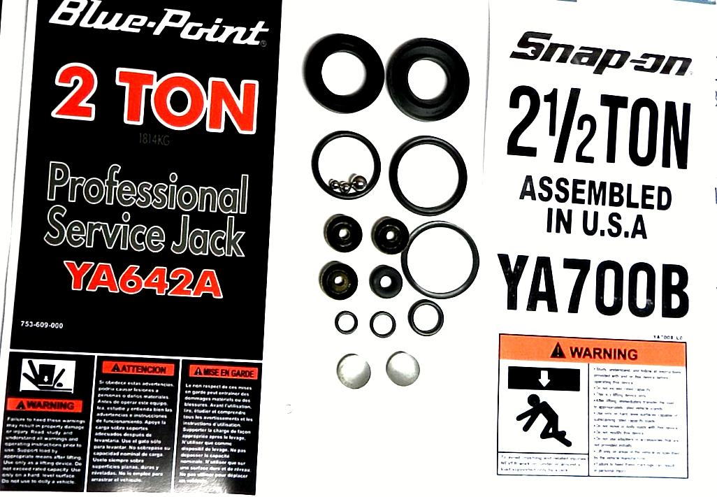 Snap On- Lincoln -2 Ton Floor Jack Seal Kit -models- Ya642 & 93642