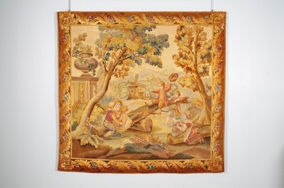 Aubusson Wandteppich ''Kinderspiele'', um 1880