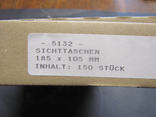 Sichttadchen 185X105mm 150 v in box plastic top load