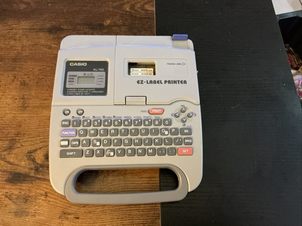 CASIO Label Printer KL-750 EZ Word Printer Handheld Label Maker | eBay