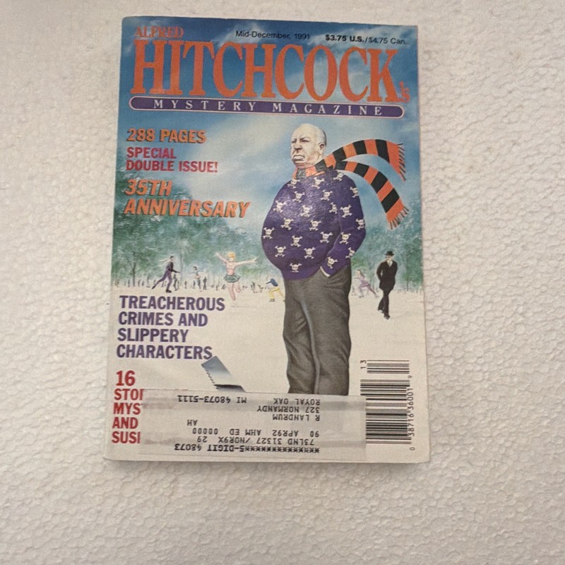 Alfred Hitchcock's Mystery Magazine Mid-Dec 1991  35th Anniversary double issue