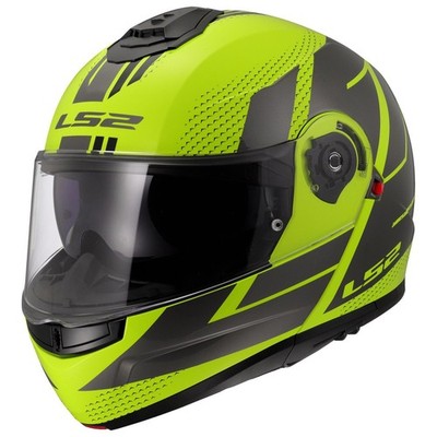 LS2 FF908 Strobe II helmet Code high-vision yellow gray