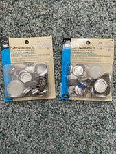 Dritz 1 1/8in Craft Cover Button Kit with Tools 2 packs NEW Free Ship