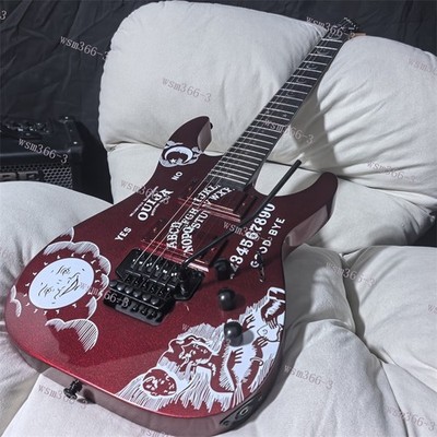 Solid Electric Guitar Stainless Rounded Fret Edge FR Bridge Red US Free Shipping