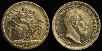 Lauer Großbritannien 1902 1 Sovereign Miniaturmünze