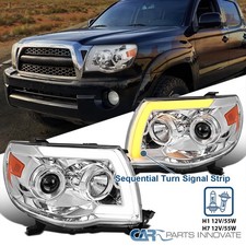 Fits 2005-2011 Toyota Tacoma Sequential Led Strip Tube Projector Headlights Fits 2005-2011 Toyota Tacoma Sequential Led Strip Tube Projector Headlights