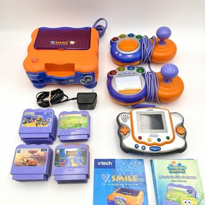 VTech VSmile TV Learning Game System + Pocket Console 2 Controllers 17 Games