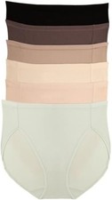 Felina Womens 6 Pack Super Stretch Cotton Hi-Cut Briefs US, Alpha, Medium, Regu