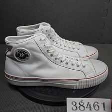 PF Flyers Shoes Mens Sz 11.5 White Leather Hi...