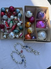 Vintage Glass Christmas Baubles and Other Decorations Vintage DDR Konvolut