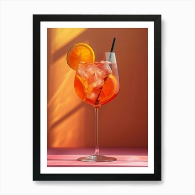 Aperol Spritz Art Print 420 Art Pri Framed Wall Art Poster Canvas Print Picture