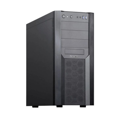Chieftec PC Gehäuse Computergehäuse MIDI Workstation Tower Schwarz CW 01B OP ATX