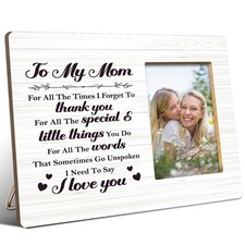 Mom Mother Wood Picture Frame Birthday Holiday Gift Fits 4x6 Inch Photo