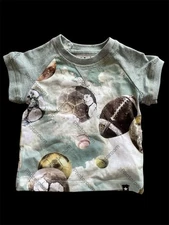 Molo NWOT Green “Eton” “Up In The Air”  Sh Sl Organic Cotton T-Shirt-3Mos 62cm