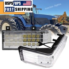 Lh & Rh Front Wraparound Headlight Lamp For New Holland Tractor 8670, 8770, 8870