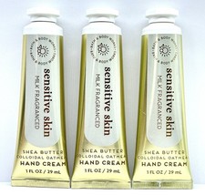 Bath Body Works SENSITIVE SKIN Milk Fragranced Shea Butter Hand Cream x 3