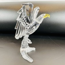 Perched Bald Eagle FEATHERED BEAUTIES Crystal Bird Swarovski Figurine 248003 EUC