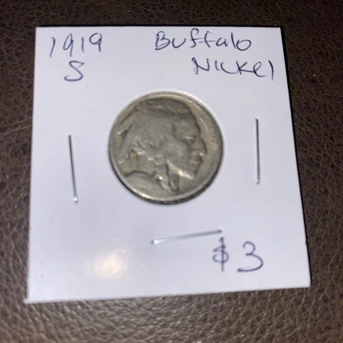 1919 S Buffalo Nickel. $3