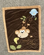 Koala Baby Boy/Girl /Toddler Plush/Fleece Brown Monkey Security Nursery Blanket