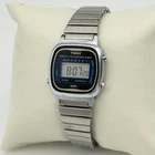Vintage 1980s Women's TIMEX Silver Tone Digital Watch, Retro, Alarm, Timer, Runs