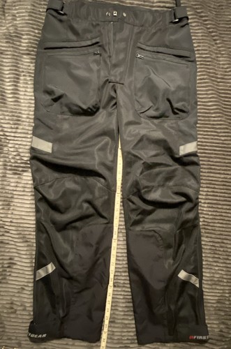 First Gear Hypertex Safety Padded Motorcycle Motocross Pants Black Mens ...