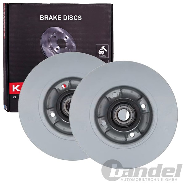 2X Kamoka Bremsscheiben 240Mm Voll Hinten Passend FÜR Renault Clio Megane Modus-image