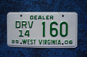 2006 HURRICANE West Virginia DEALER License Plate + REGISTRATION