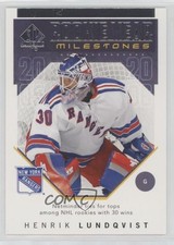 2018-19 SP Authentic Rookie Year Milestones Henrik Lundqvist #RYM-HL HOF 2o7