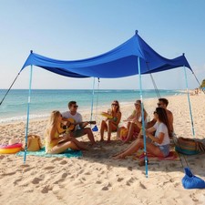 Crown Shades 10X10 Beach Tent Sun Shelter Easy Pop Up Beach Canopy Shade Upf50