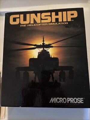 Gunship the Helicopter Simulation Vintage 5.25'' Floppy Disk for IBM PC