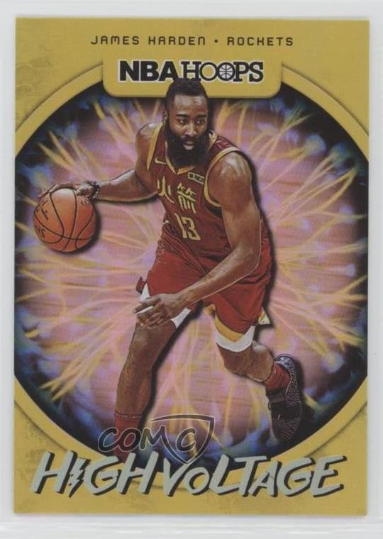 2019-20 Panini NBA Hoops High Voltage James Harden #20 z1b